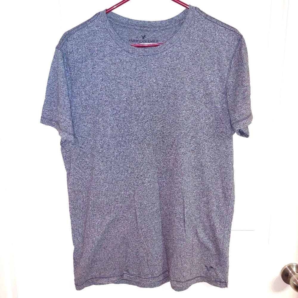 Men's AMERICAN EAGLE Gray Short Sleeve Shirt - (M)